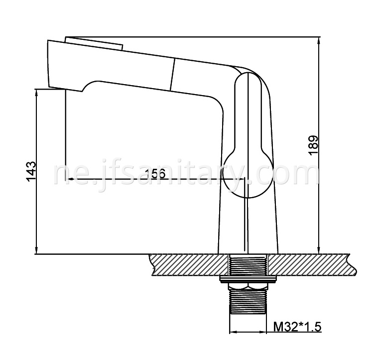 JF-9113-C Dimension drawing